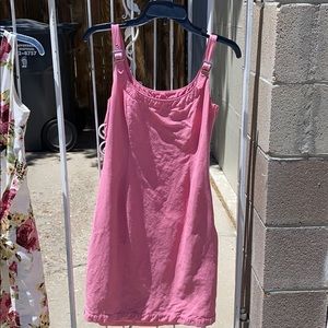 Pink dress with buckle straps